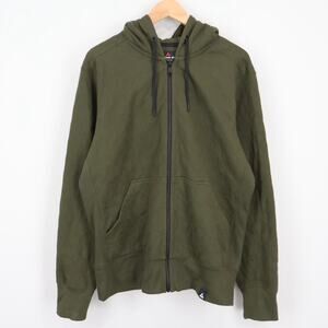 American Giant Men's Diamond Stitch Classic Full Zip Deep Olive Large NWOT